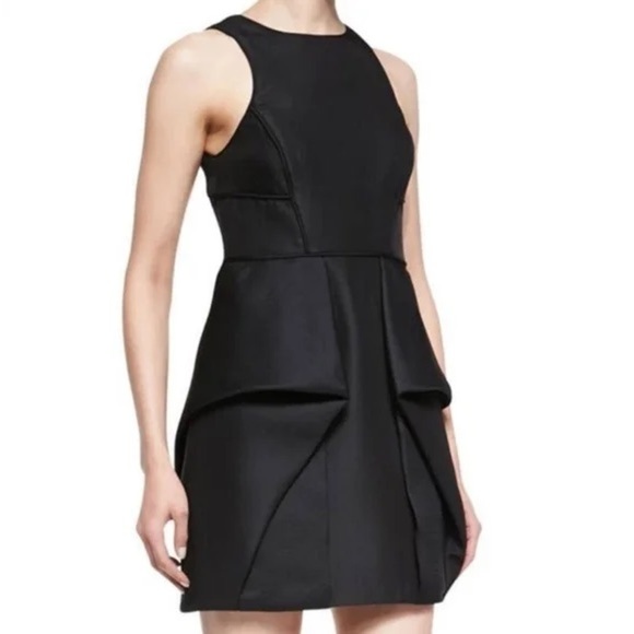 Tibi black Simona structured origami mini dress - size 0 (XS) - Picture 1 of 5